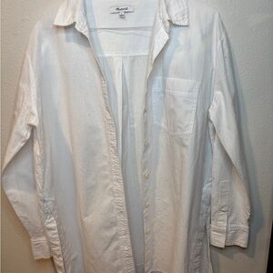Madewell White Button Down Shirt